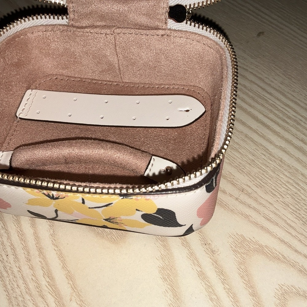 Kate Spade Jewelry Accessory Case Compact Portable Floral Print - Picture 2 of 6